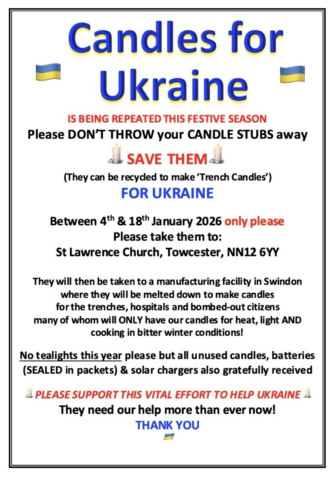 Candles for Ukraine