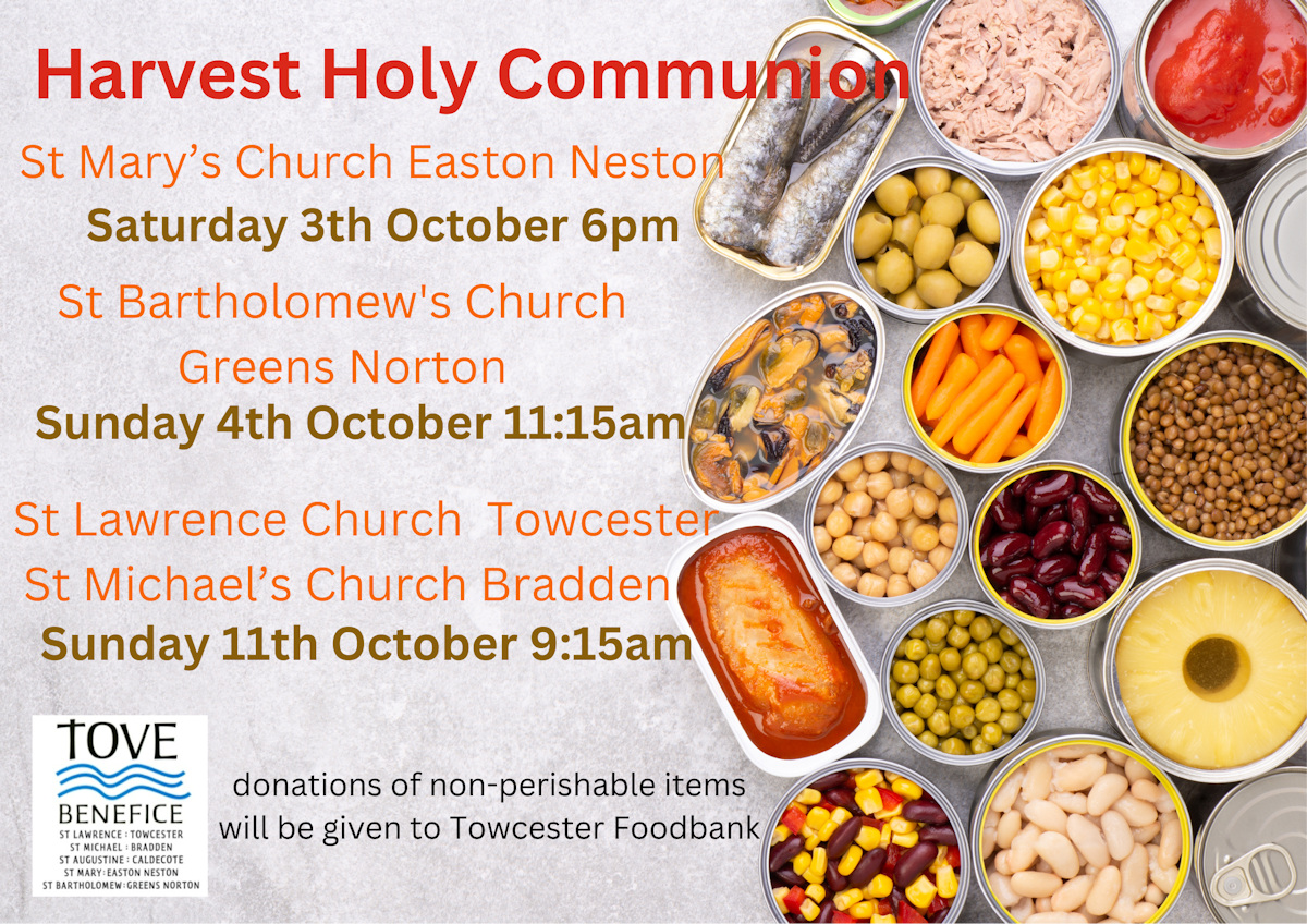 Harvest Holy Communion in the Tove Benefice