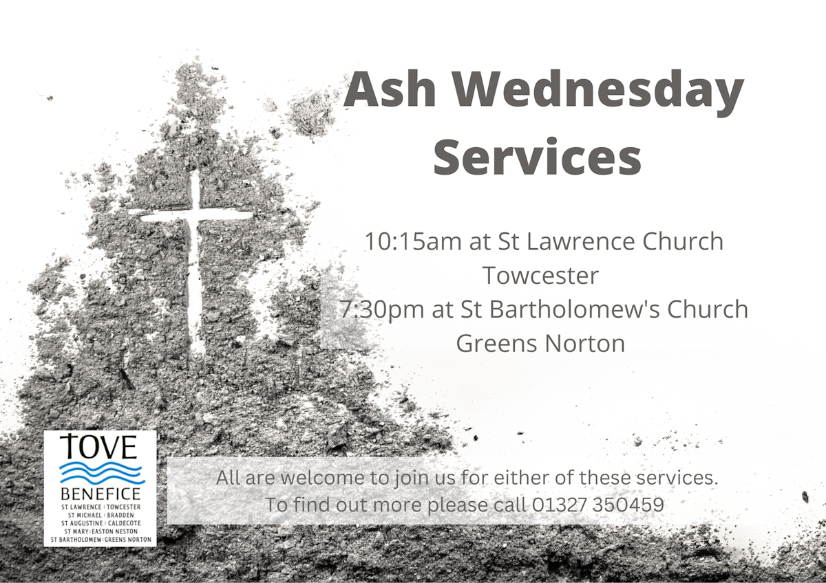 Ash Wednesday Services in the Tove Benefice